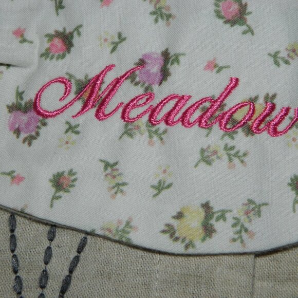 Pottery Barn KIds Floral Long Ear Easter Basket Liner Sz L "Meadow" (J-11) - Picture 2 of 5